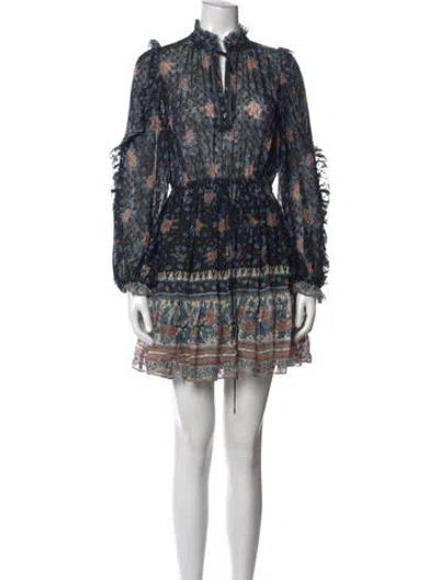 Pre-owned Ulla Johnson Silk Mini Dress In Black