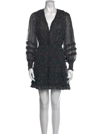 Pre-owned Ulla Johnson Silk Mini Dress In Blue
