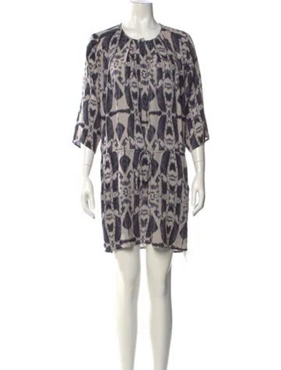 Pre-owned Ulla Johnson Silk Mini Dress In Blue