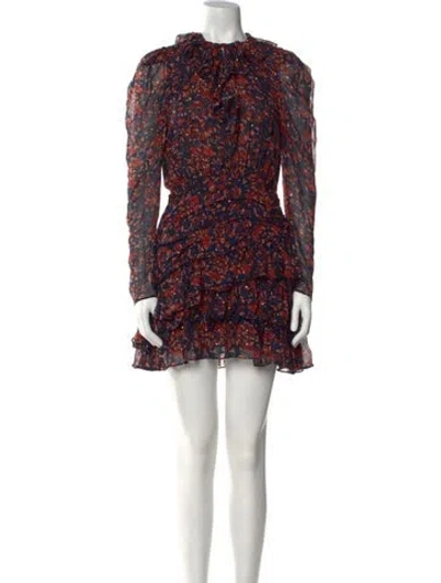 Pre-owned Ulla Johnson Silk Mini Dress In Blue