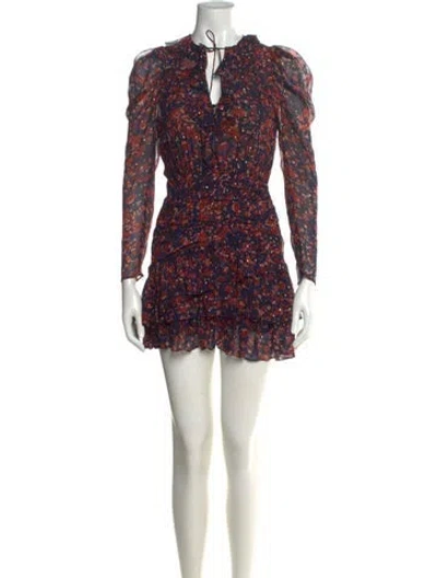 Pre-owned Ulla Johnson Silk Mini Dress In Blue