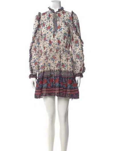 Pre-owned Ulla Johnson Silk Mini Dress In Blue
