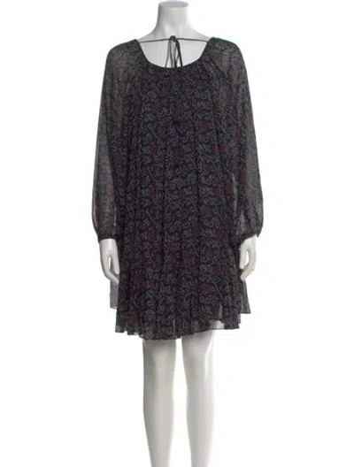 Pre-owned Ulla Johnson Silk Mini Dress In Blue