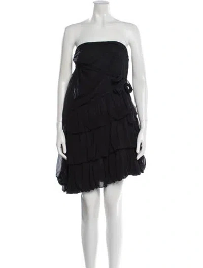 Pre-owned Ulla Johnson Silk Mini Dress In Blue
