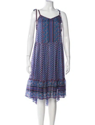 Pre-owned Ulla Johnson Silk Mini Dress In Blue