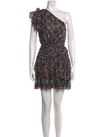 Pre-owned Ulla Johnson Silk Mini Dress In Brown