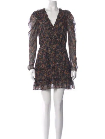 Pre-owned Ulla Johnson Silk Mini Dress In Brown