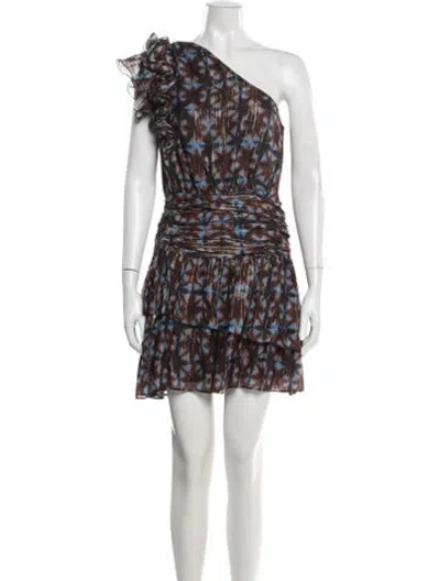 Pre-owned Ulla Johnson Silk Mini Dress In Brown