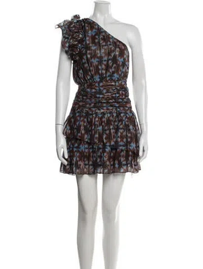 Pre-owned Ulla Johnson Silk Mini Dress In Brown