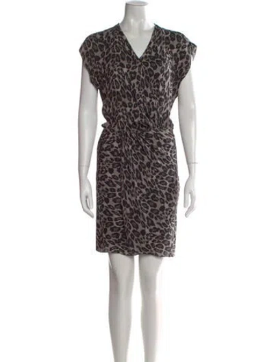 Pre-owned Ulla Johnson Silk Mini Dress In Gray
