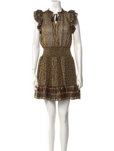 Pre-owned Ulla Johnson Silk Mini Dress In Multi