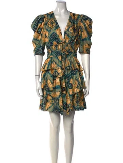 Pre-owned Ulla Johnson Silk Mini Dress In Multi