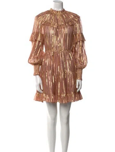 Pre-owned Ulla Johnson Silk Mini Dress In Neutral