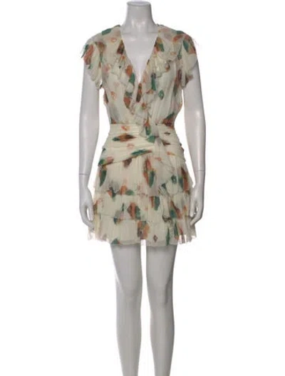 Pre-owned Ulla Johnson Silk Mini Dress In Neutral
