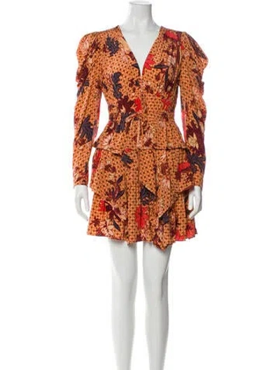 Pre-owned Ulla Johnson Silk Mini Dress In Neutral