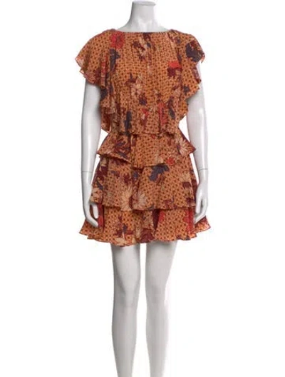 Pre-owned Ulla Johnson Silk Mini Dress In Neutral