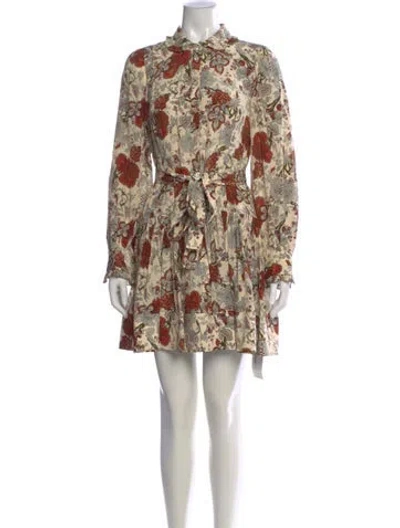 Pre-owned Ulla Johnson Silk Mini Dress In Neutral