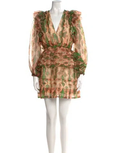 Pre-owned Ulla Johnson Silk Mini Dress In Neutral