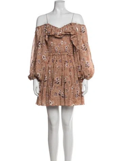 Pre-owned Ulla Johnson Silk Mini Dress In Neutral