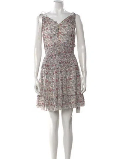 Pre-owned Ulla Johnson Silk Mini Dress In Neutral