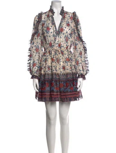 Pre-owned Ulla Johnson Silk Mini Dress In Neutral