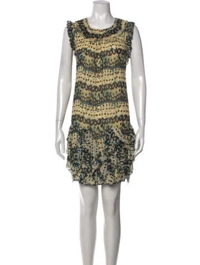 Pre-owned Ulla Johnson Silk Mini Dress In Neutral