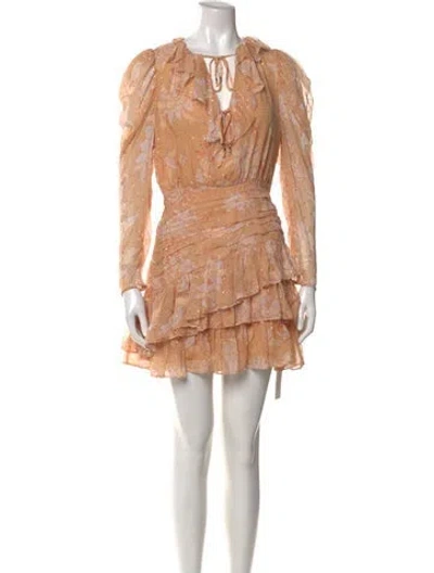 Pre-owned Ulla Johnson Silk Mini Dress In Neutral