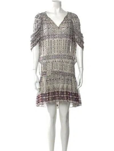 Pre-owned Ulla Johnson Silk Mini Dress In Neutral