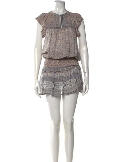 Pre-owned Ulla Johnson Silk Mini Dress In Neutrals