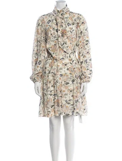 Pre-owned Ulla Johnson Silk Mini Dress In Neutrals