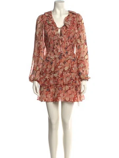 Pre-owned Ulla Johnson Silk Mini Dress In Orange