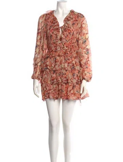 Pre-owned Ulla Johnson Silk Mini Dress In Orange