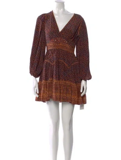 Pre-owned Ulla Johnson Silk Mini Dress In Orange