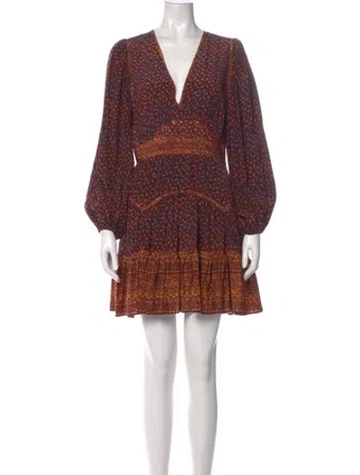 Pre-owned Ulla Johnson Silk Mini Dress In Orange