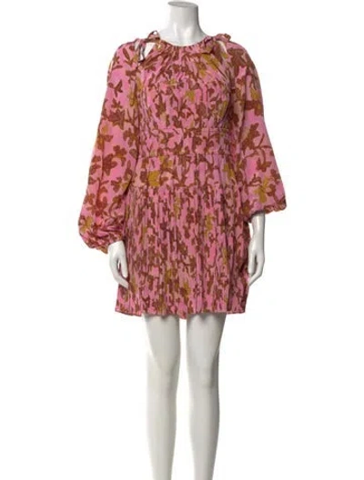Pre-owned Ulla Johnson Silk Mini Dress In Pink