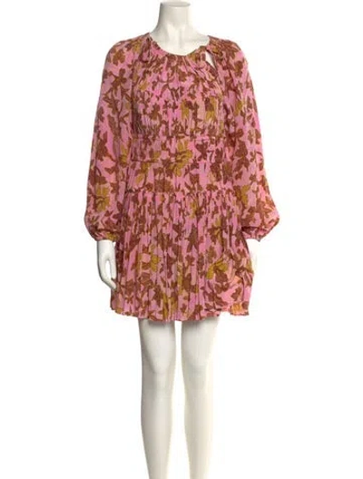 Pre-owned Ulla Johnson Silk Mini Dress In Pink