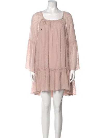 Pre-owned Ulla Johnson Silk Mini Dress In Pink