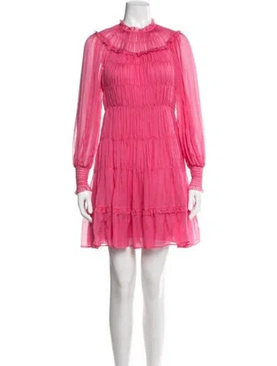 Pre-owned Ulla Johnson Silk Mini Dress In Pink