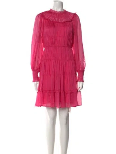 Pre-owned Ulla Johnson Silk Mini Dress In Pink