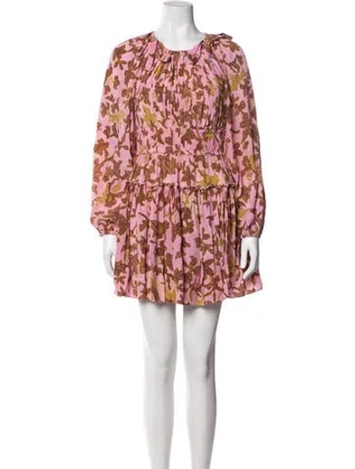 Pre-owned Ulla Johnson Silk Mini Dress In Pink