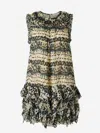 Ulla Johnson Miri Ruffled Silk Mini Dress In Printed With Hand-painted Illustrations Simulating Butterflies