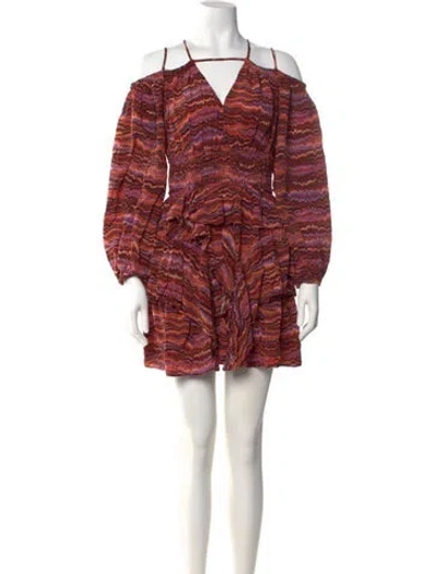 Pre-owned Ulla Johnson Silk Mini Dress In Purple