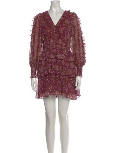 Pre-owned Ulla Johnson Silk Mini Dress In Red