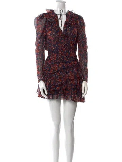 Pre-owned Ulla Johnson Silk Mini Dress In Red