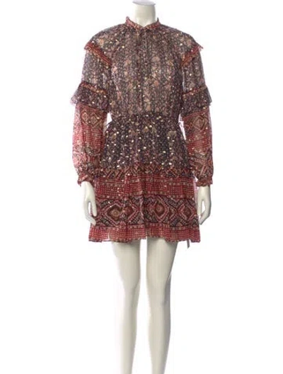 Pre-owned Ulla Johnson Silk Mini Dress In Red