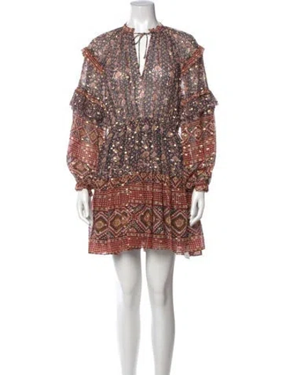 Pre-owned Ulla Johnson Silk Mini Dress In Red