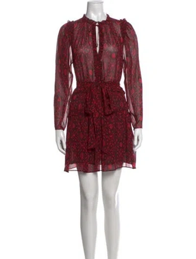 Pre-owned Ulla Johnson Silk Mini Dress In Red