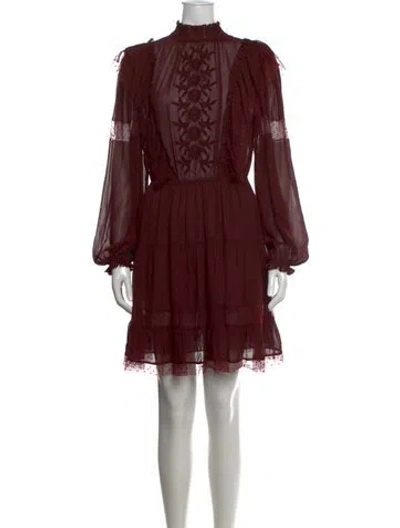 Pre-owned Ulla Johnson Silk Mini Dress In Red