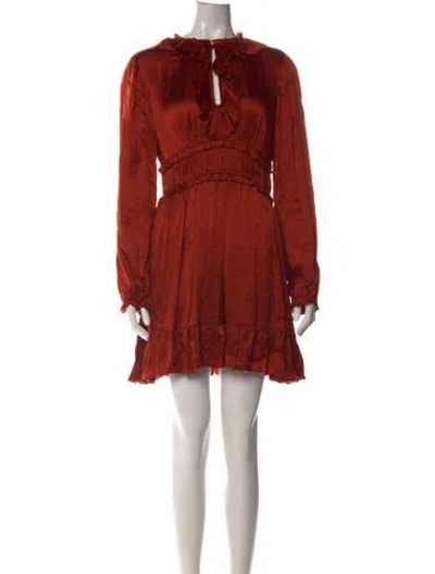 Pre-owned Ulla Johnson Silk Mini Dress In Red