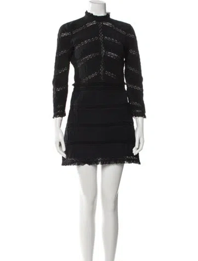 Pre-owned Ulla Johnson Silk Mini Dress W/ Tags In Black